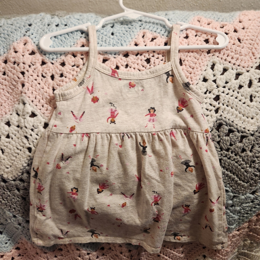 Old Navy Kids' Cream Dress with Playful Print